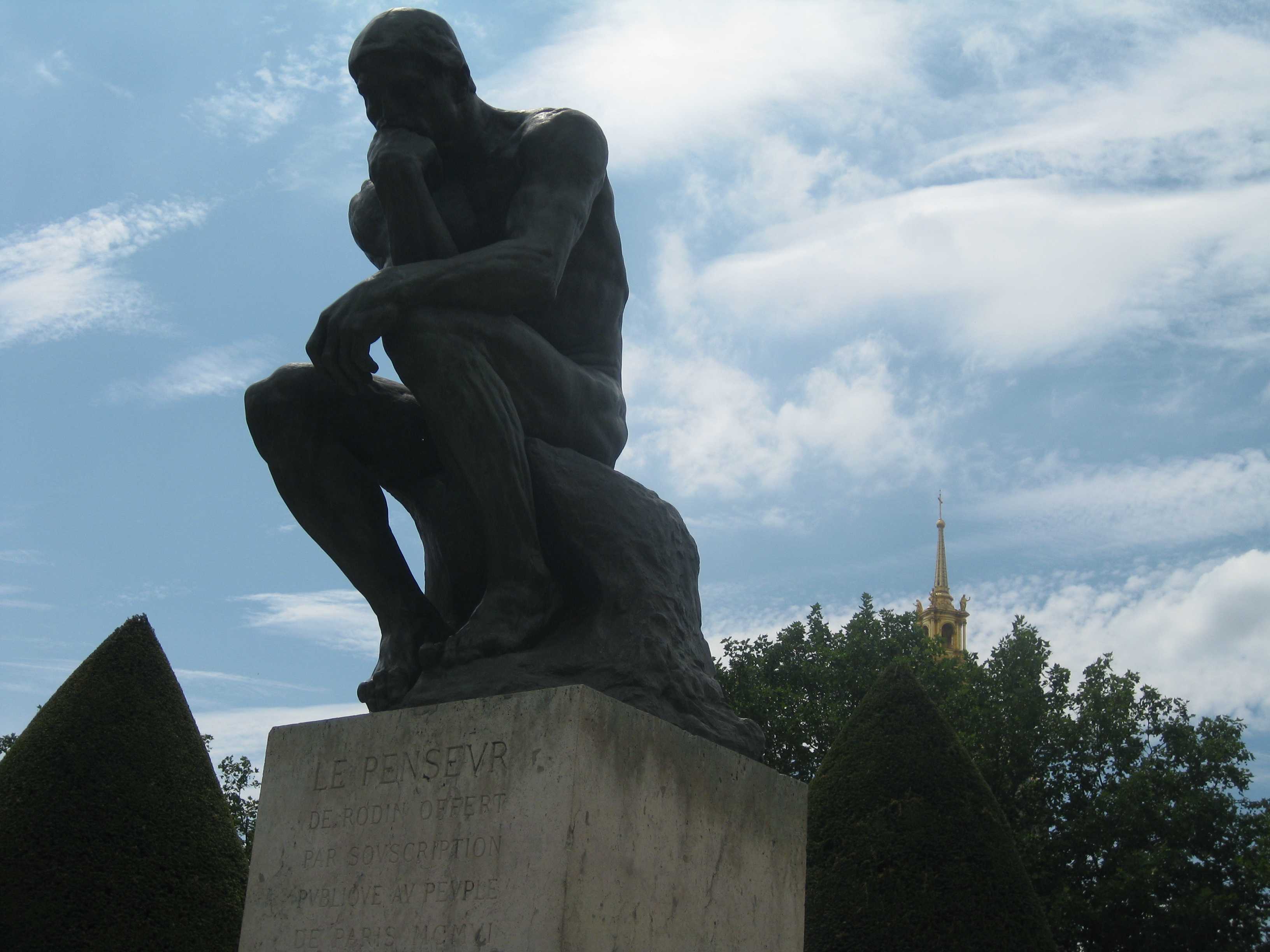 Le Penseur, the Thinker, in the Rodin Museum