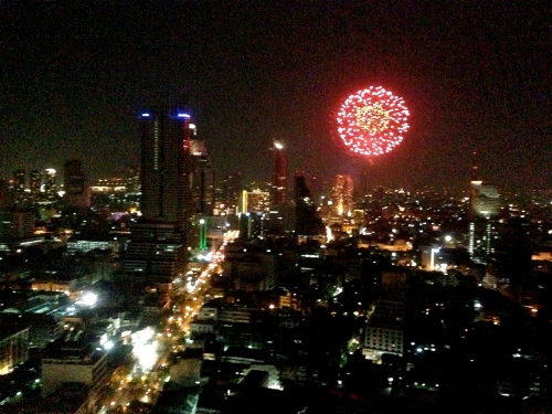 Fireworks over Bangkok.